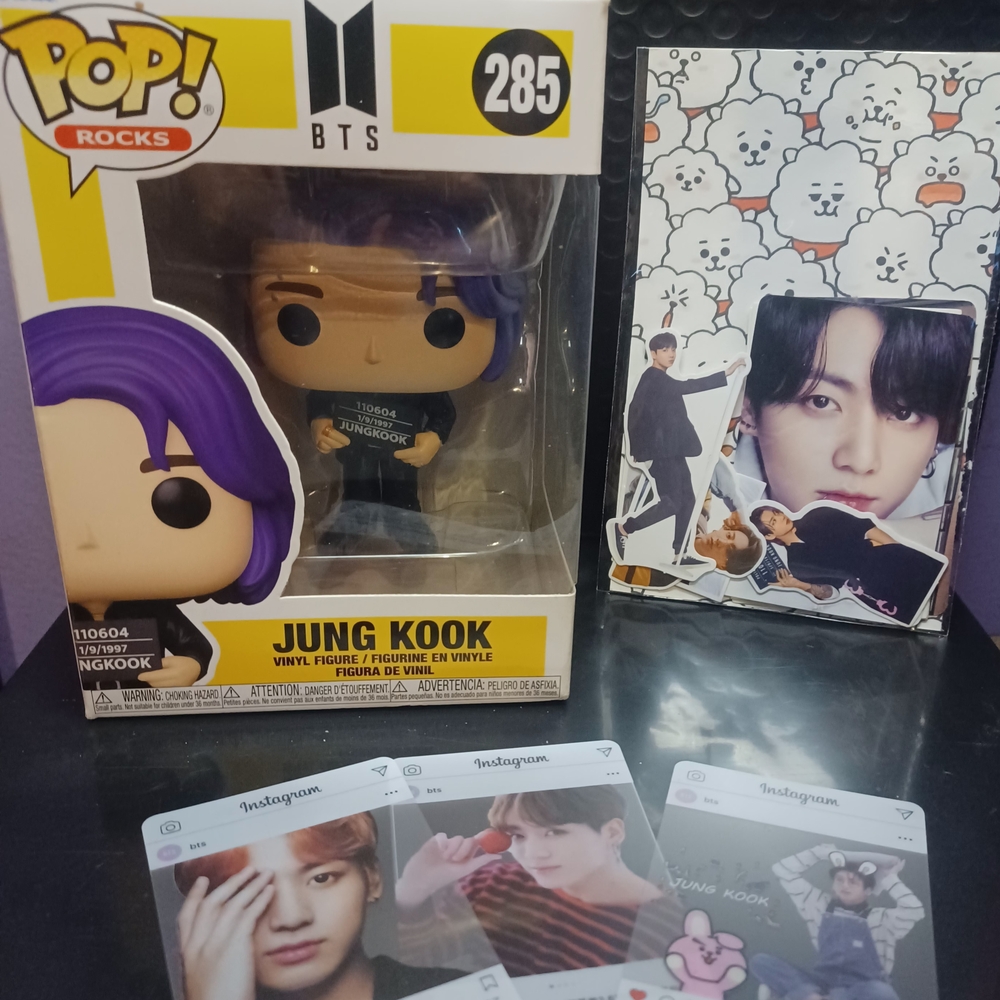 BTS Jung Kook Funko Pop Figure with Purple Hair